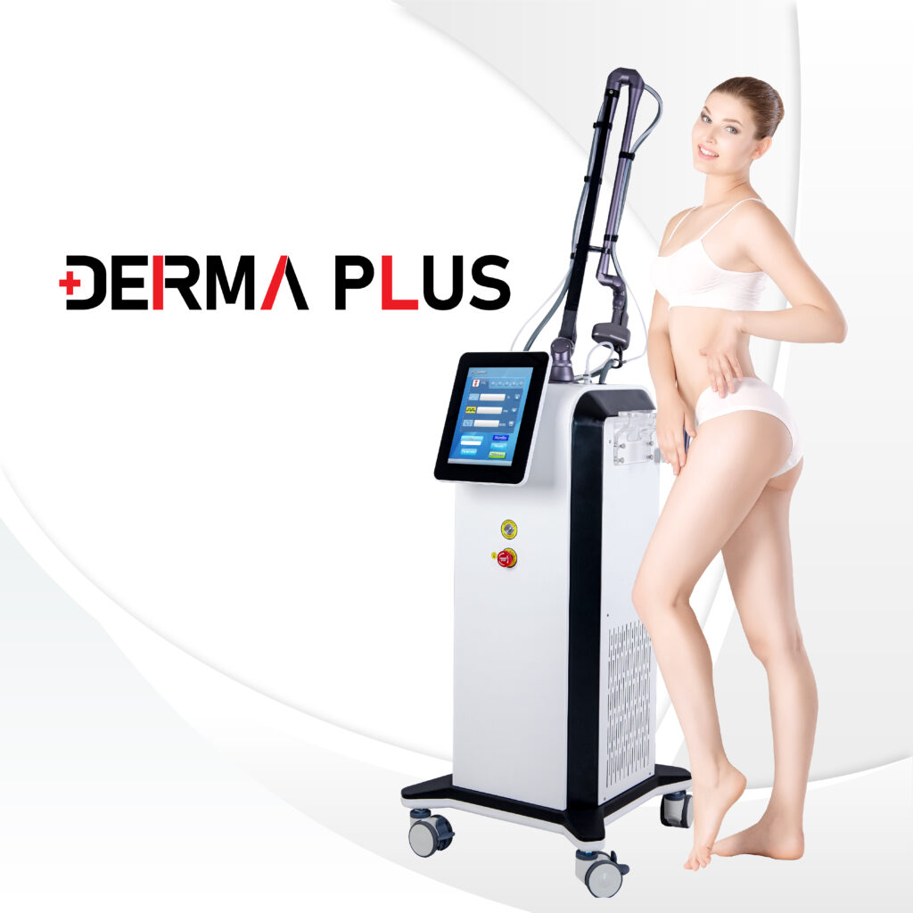 Dermaplus adalah alat Laser Co2 Fractional dengan Panjang Gelombang 10600nm.